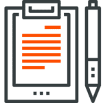 Clipboard and Pen Icon