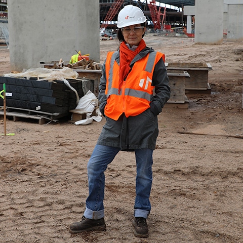 Kristen Olson on Construction Site