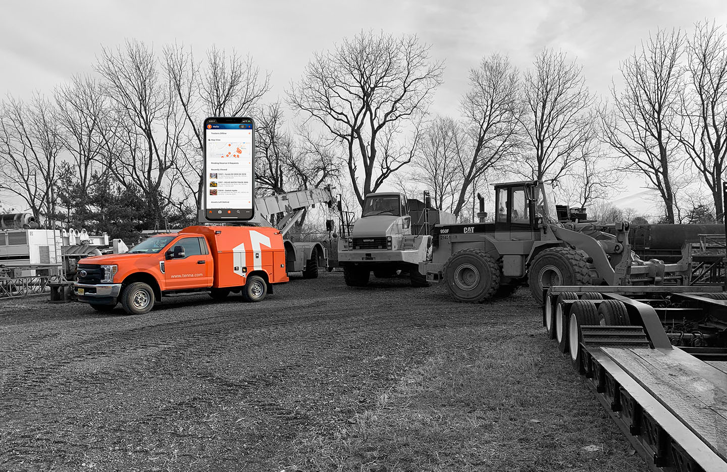 Tenna Truck and UI displaying Asset Tracking in the field