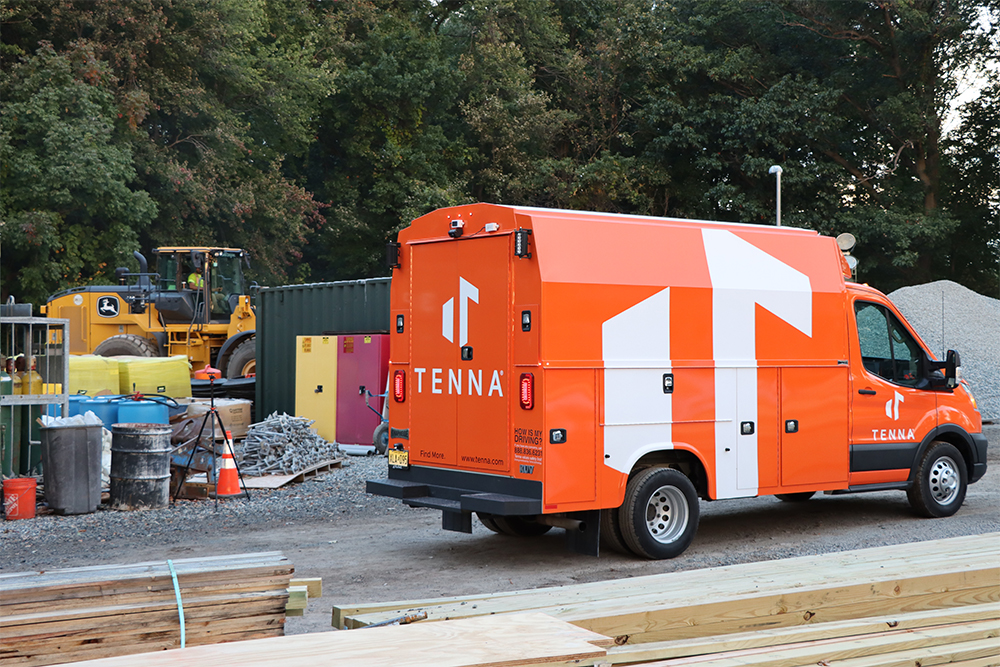 Tenna Truck on a construction site Tenna Truck on a construction site