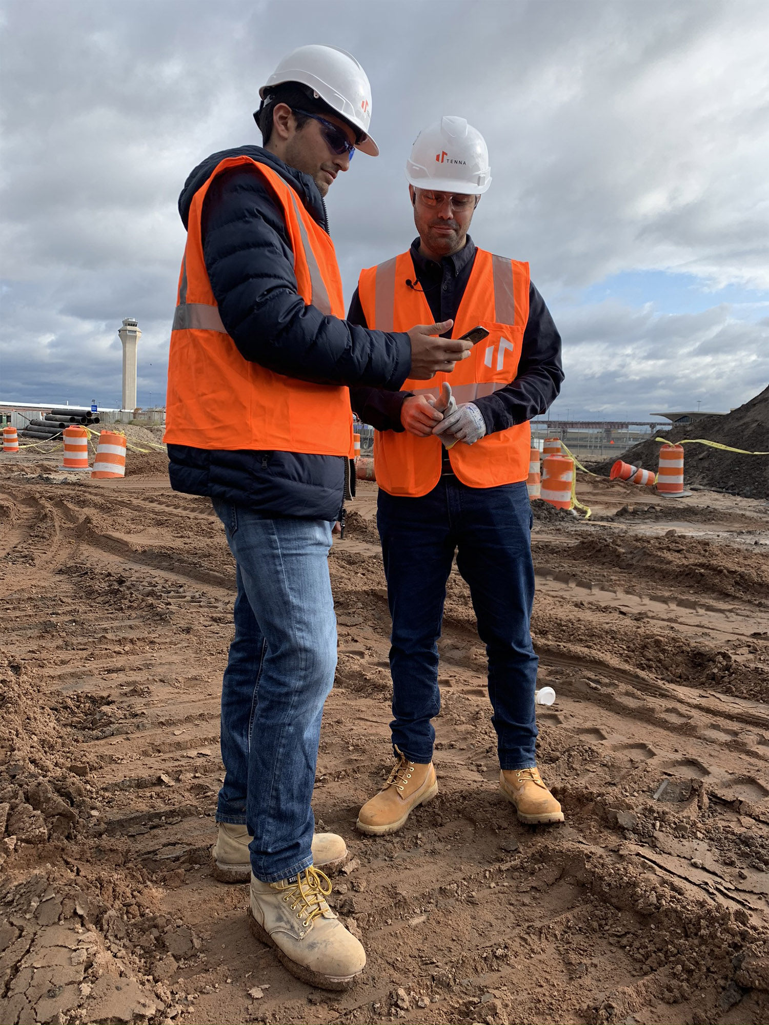 Jose and Austin in the field using the Tenna App