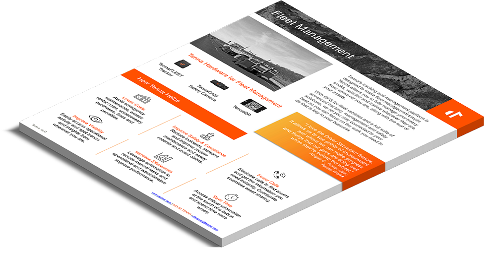 Fleet Management One Pager mockup