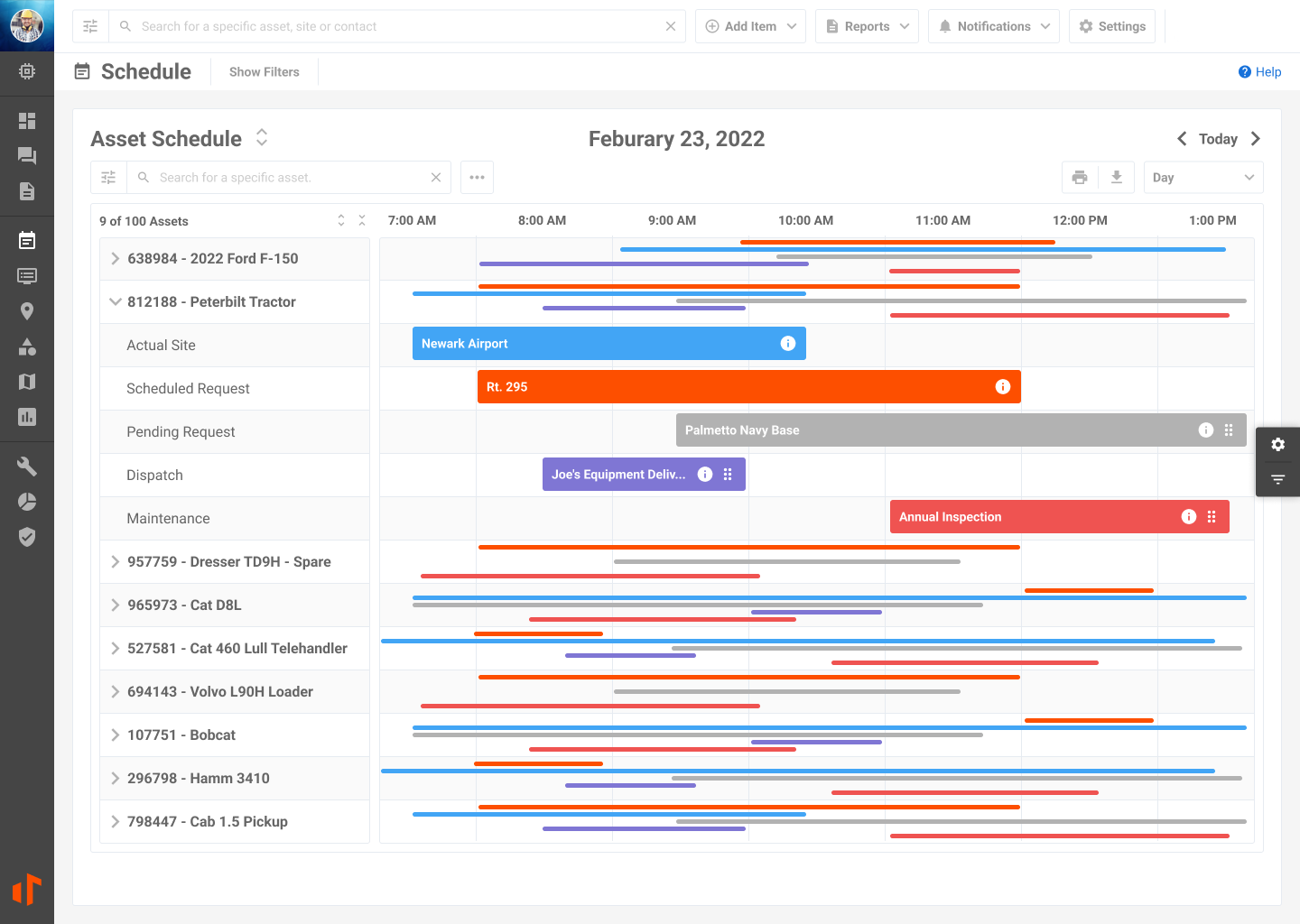 Scheduling Features on Tenna's Construction Resource Management Product