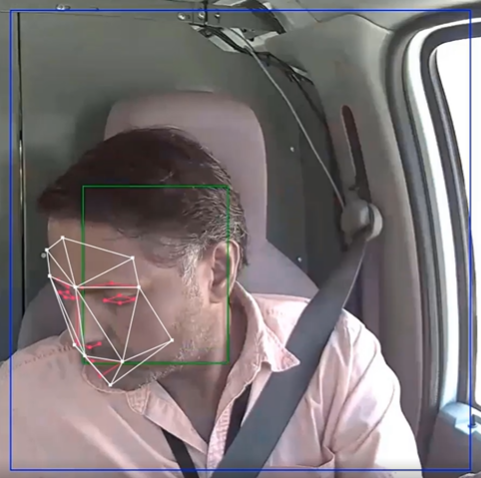 Distracted driver shown with AI technology