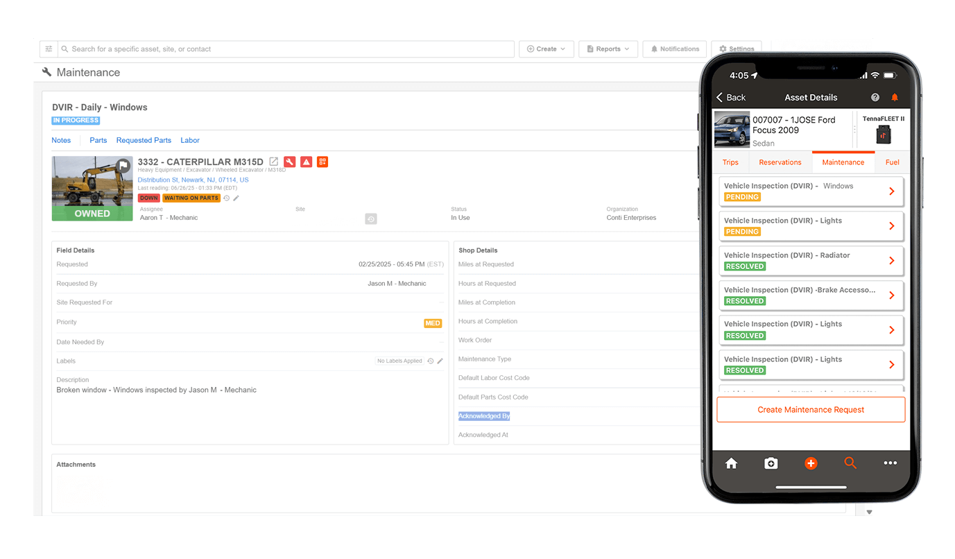Driver Vehicle Inspection Report (DVIR) - DVIR
