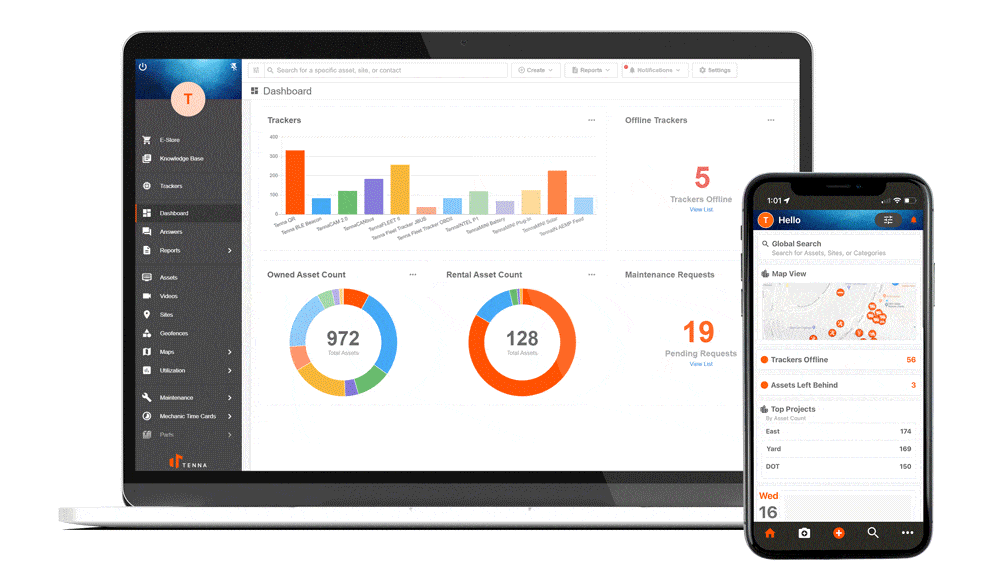 Tenna - Construction Technology - Fleet Management - Equipment management software