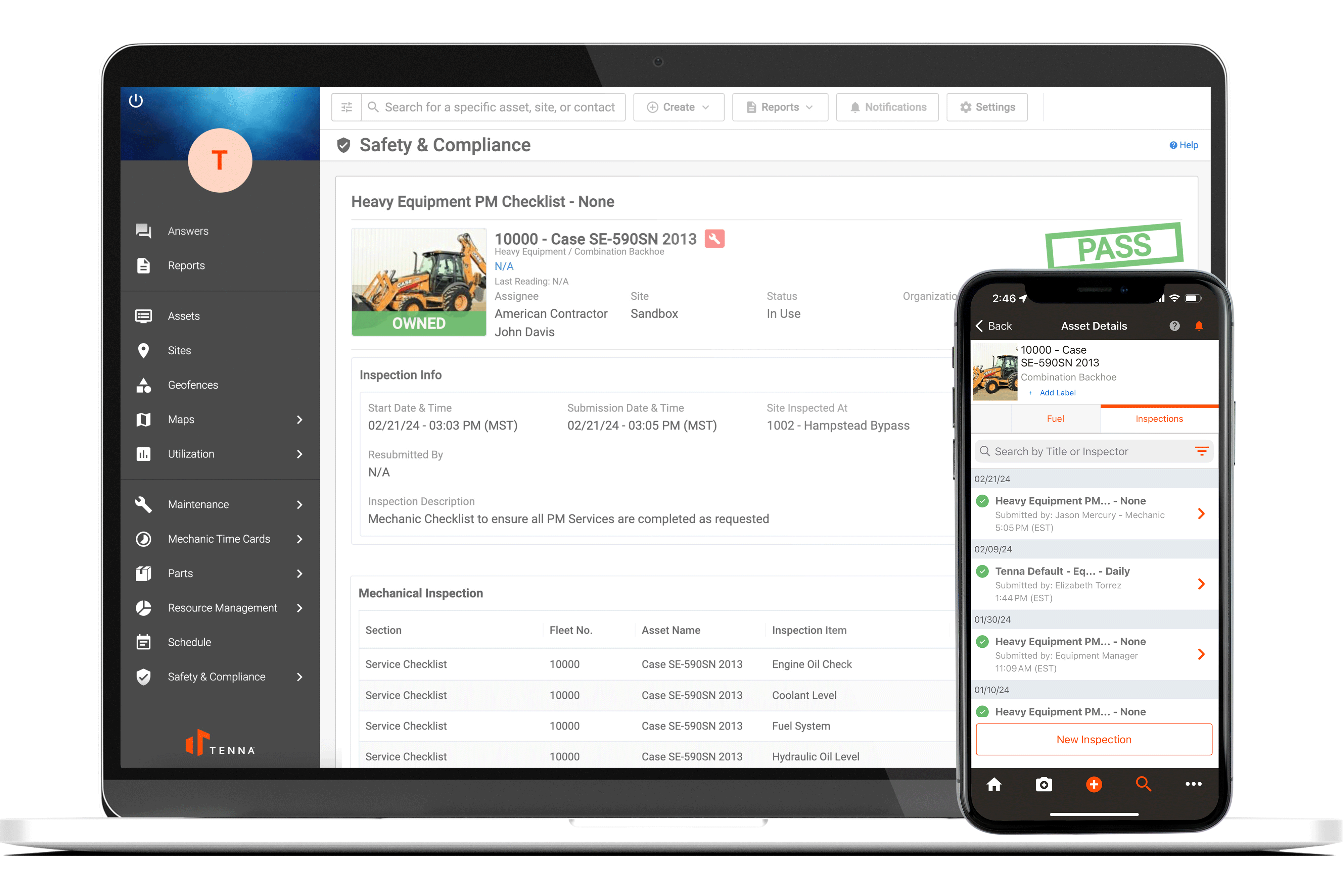 Custom Construction Equipment Inspections - Construction inspection software
