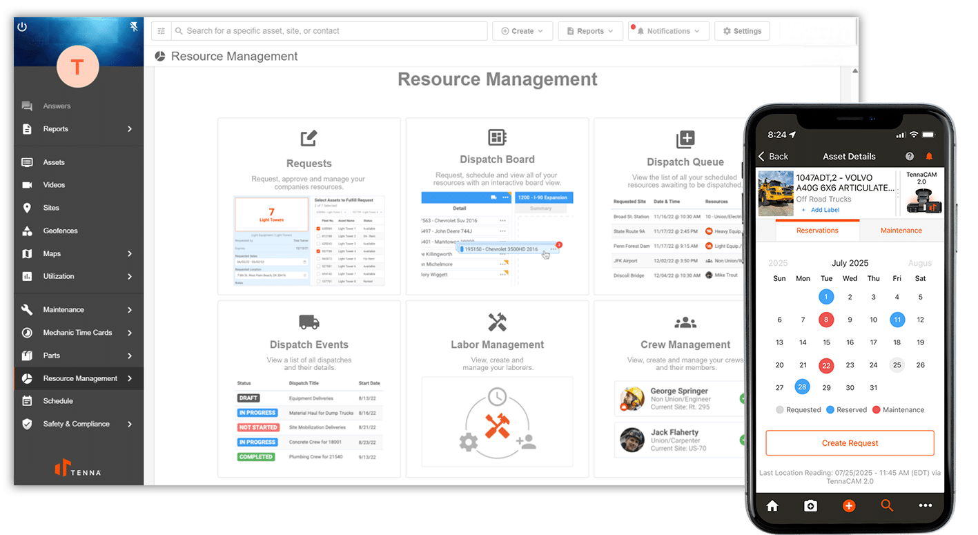 Tenna - Construction Technology - Fleet Management - Equipment management software
