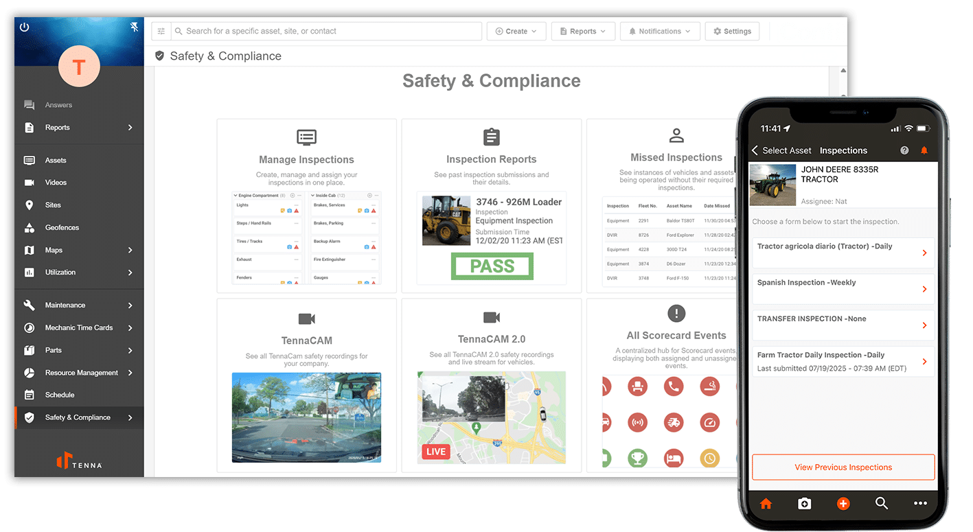 Tenna - Construction Technology - Fleet Management - Equipment management software