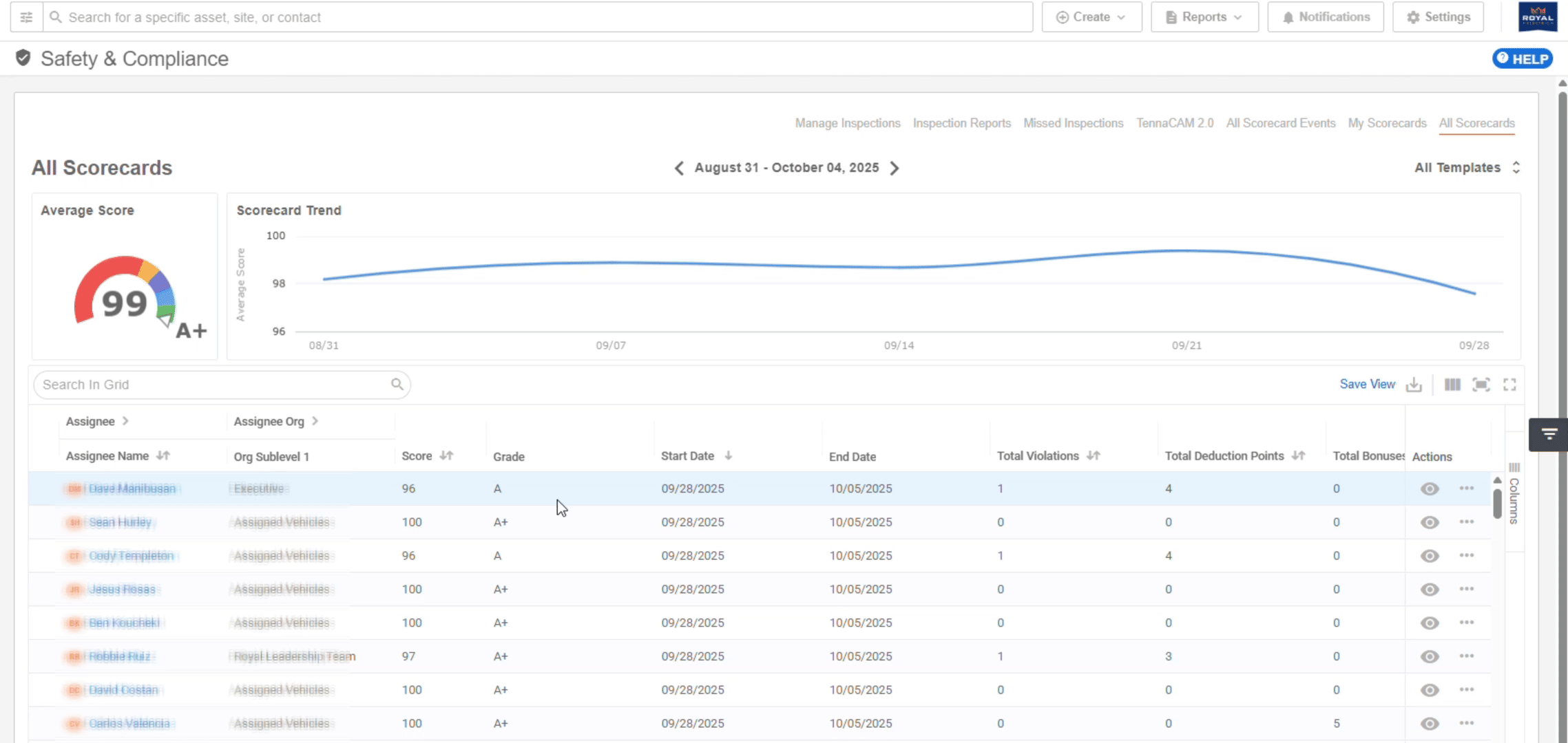 Royal Electric - fleet management software