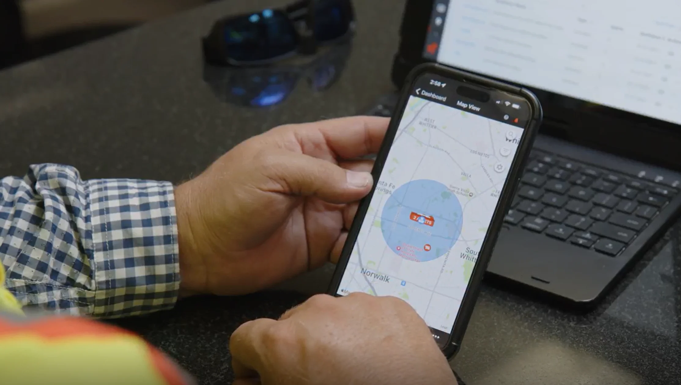 Geofencing Tenna App View