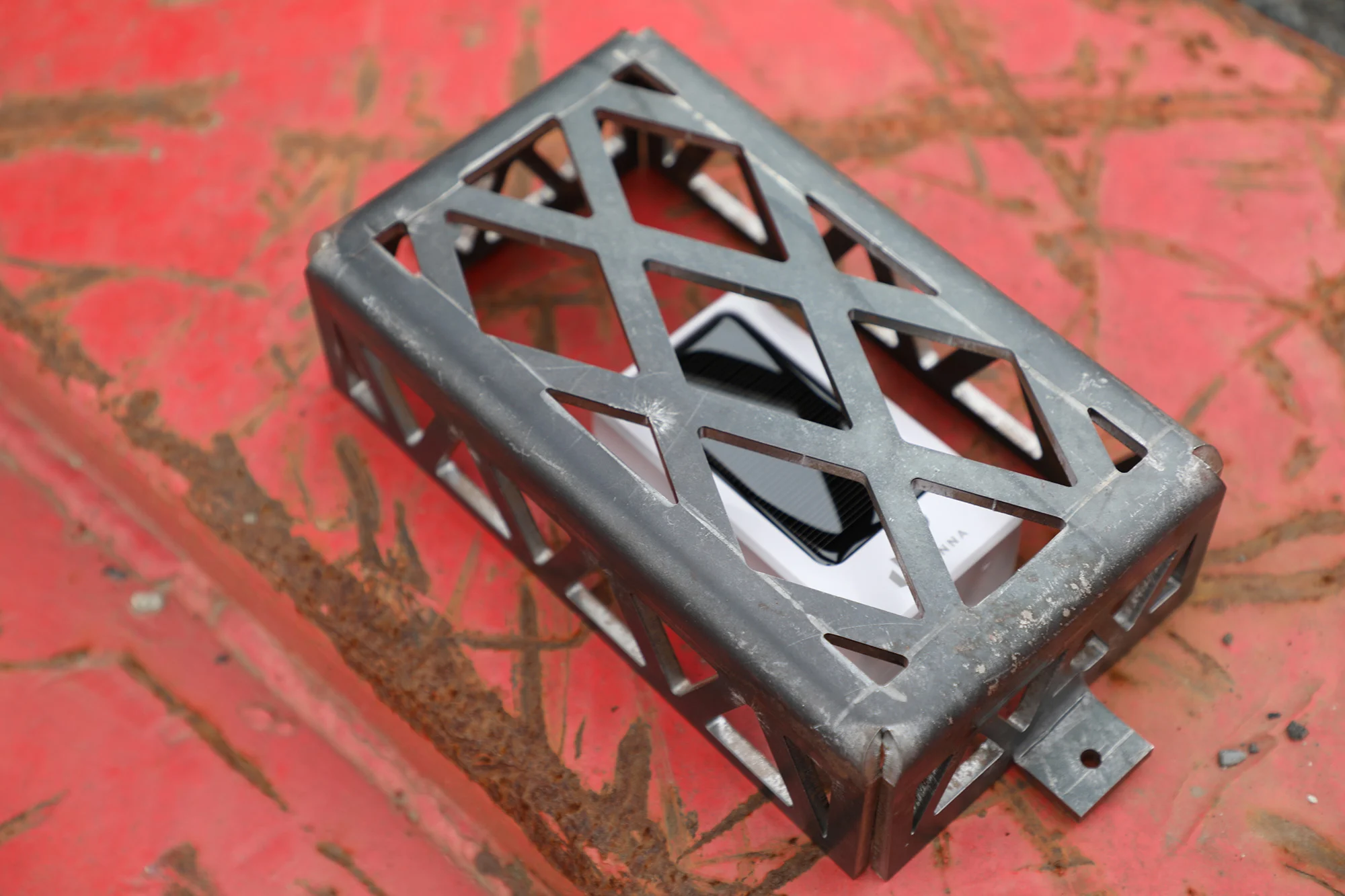 TennaCAGE used to protect the TennaMINI Solar from Theft TennaCAGE used to protect the TennaMINI Solar from Theft