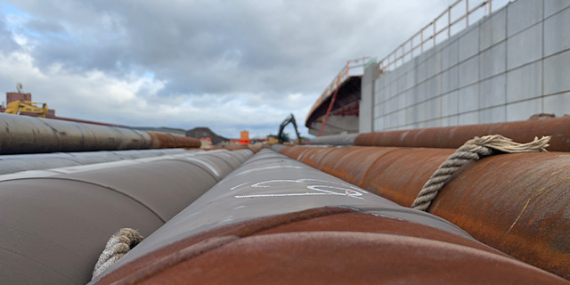 Materials and supplies on a construction site