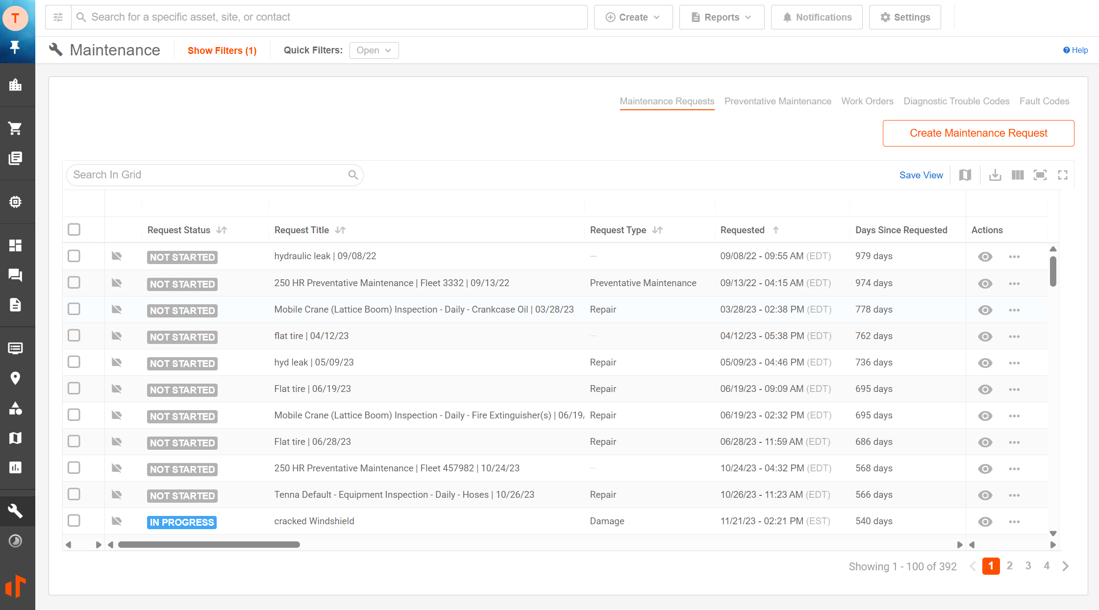 Tenna App Maintenance Request