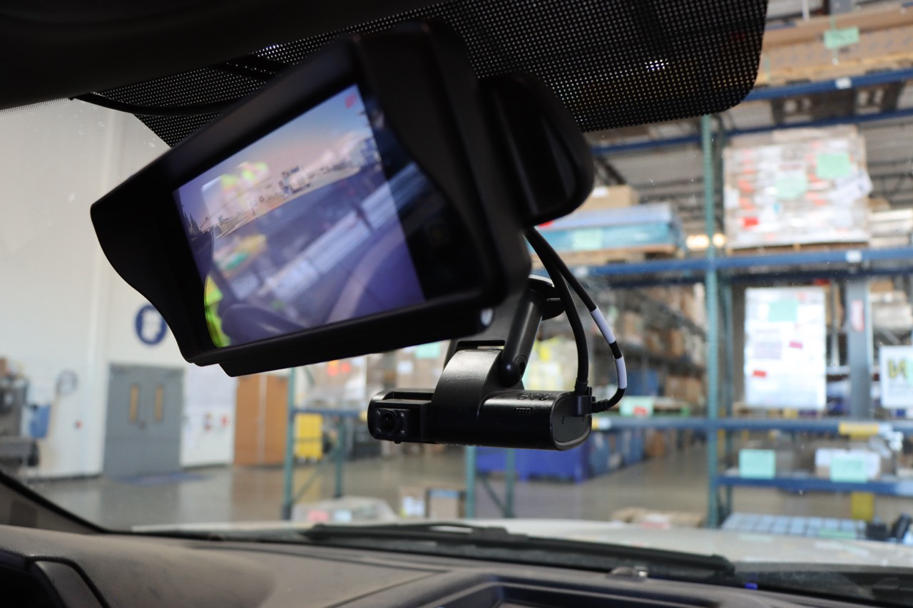 AI dash cam in construction vehicle