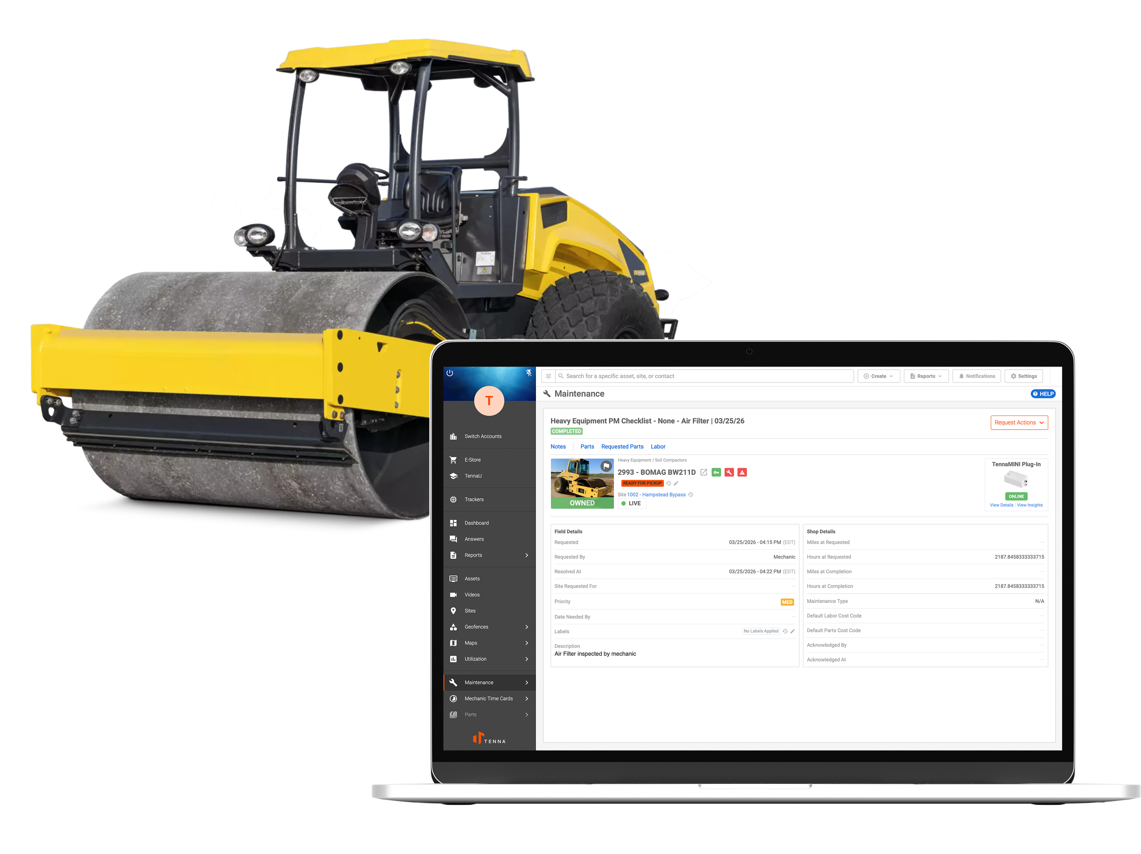 Heavy equipment maintenance detail