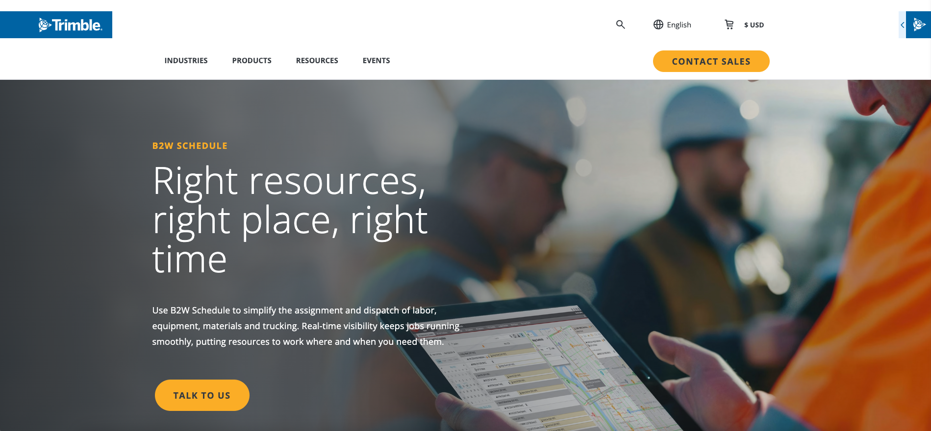 B2W Schedule construction resource planning placeholder
