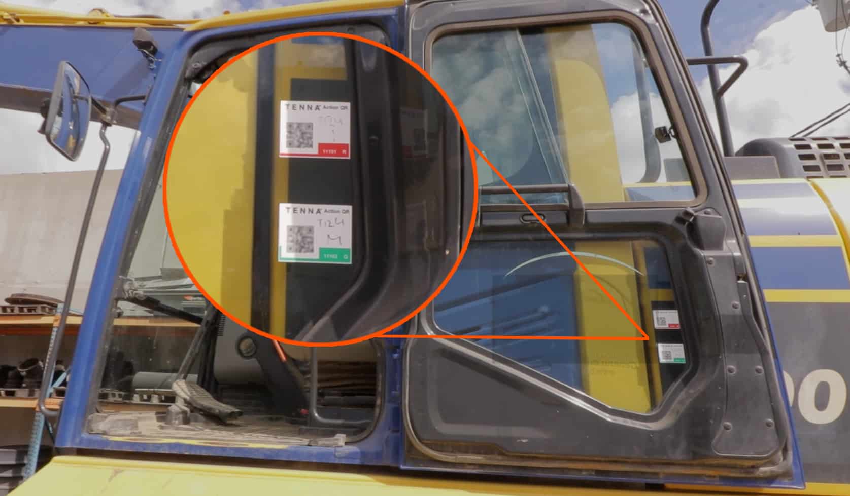 Tenna Action QR code on equipment