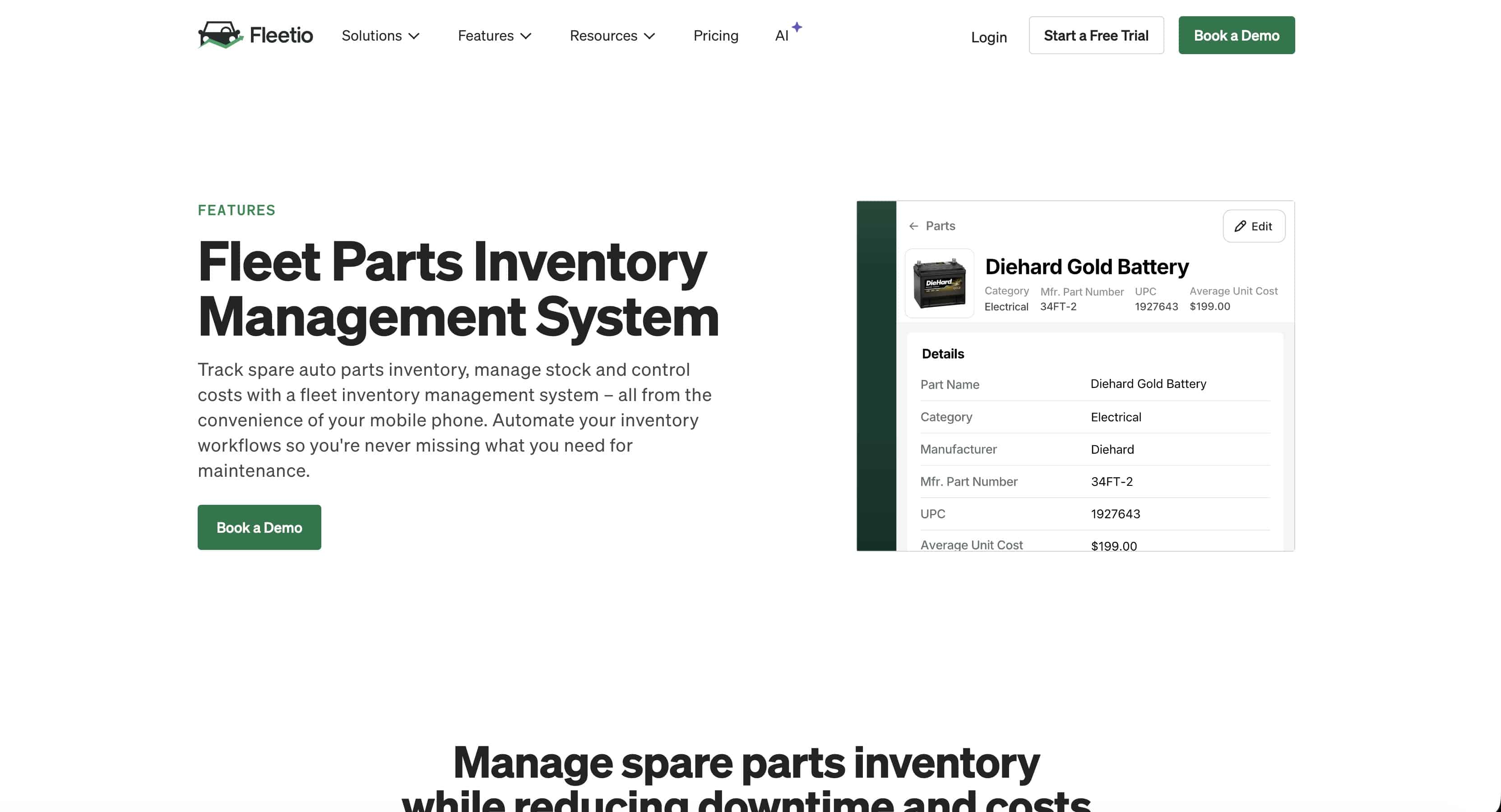 Fleetio inventory management for construction