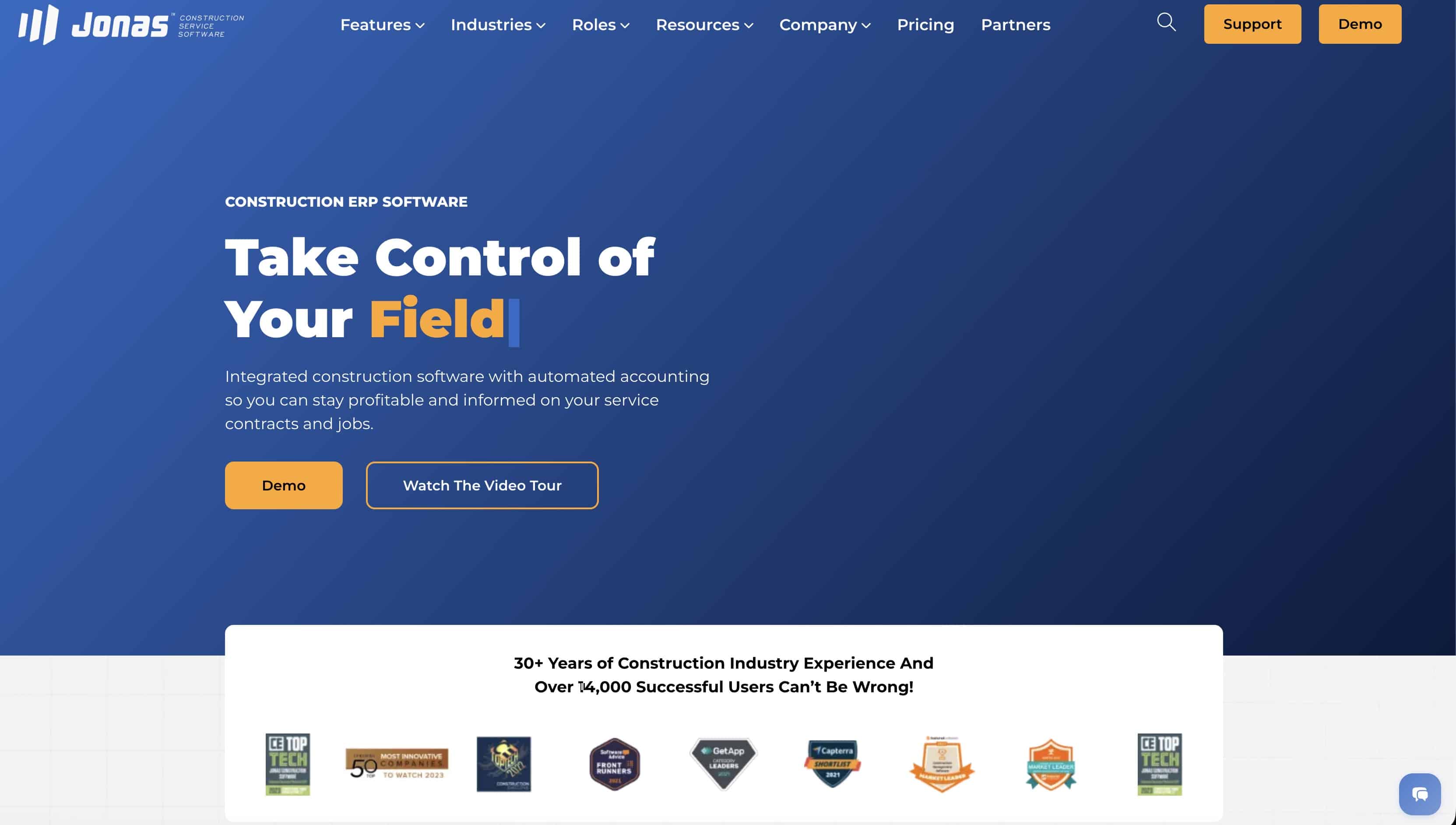 Jonas Construction Software inventory management