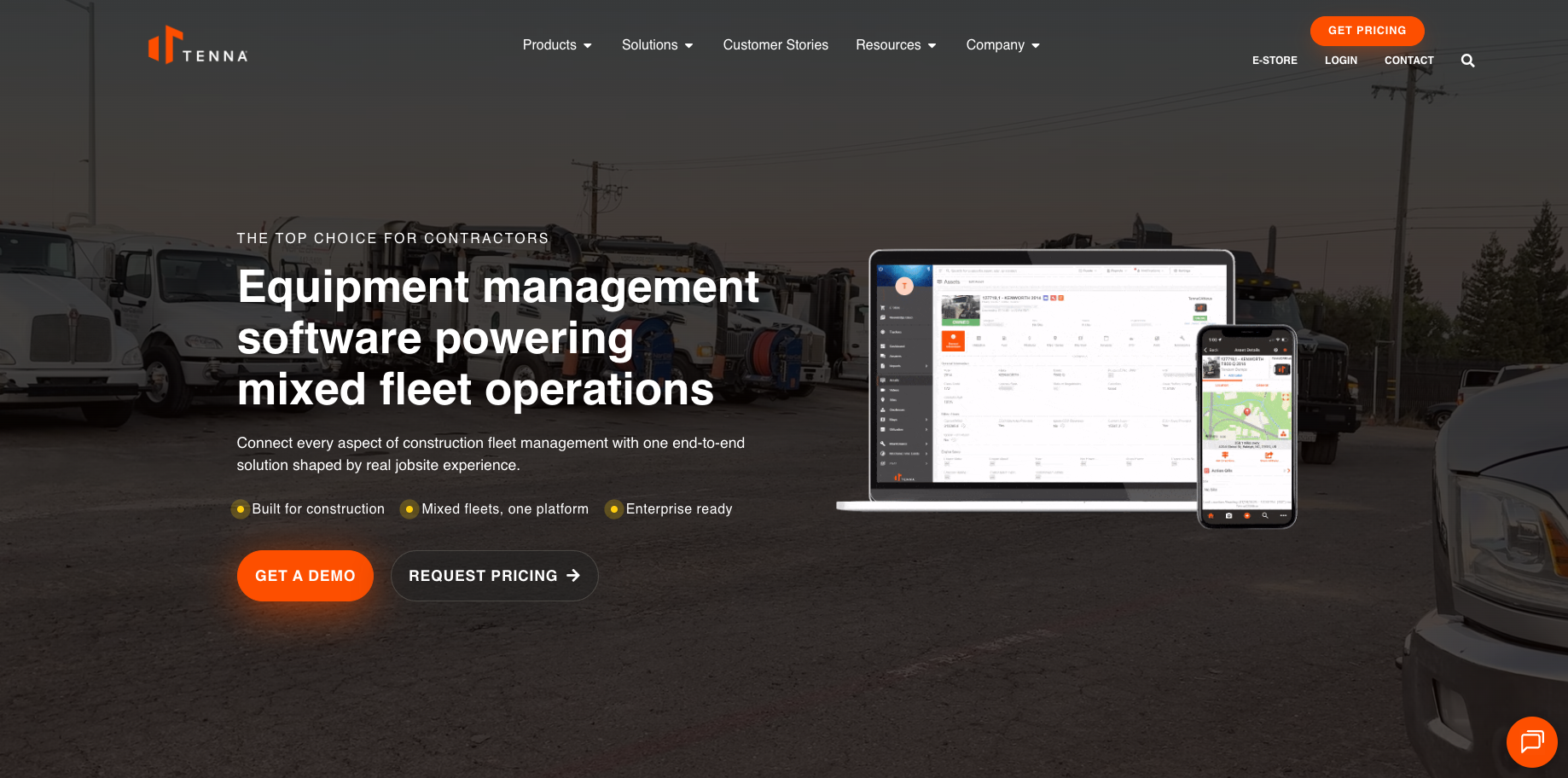 Tenna homepage – best fleet management solutions for construction