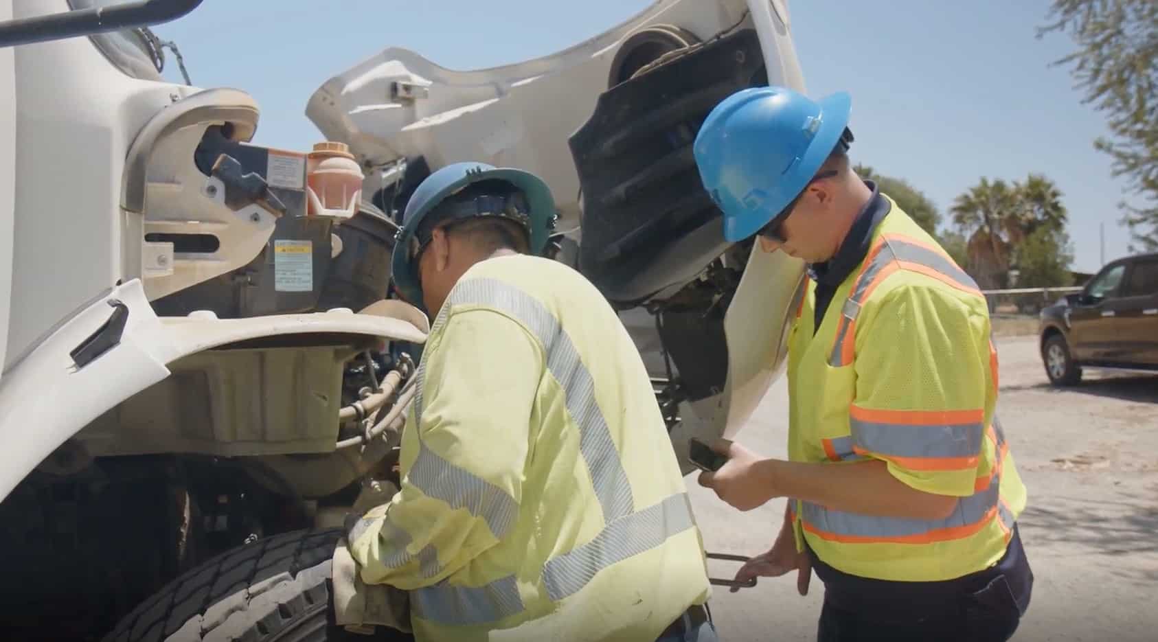Inspecting construction equipment before use