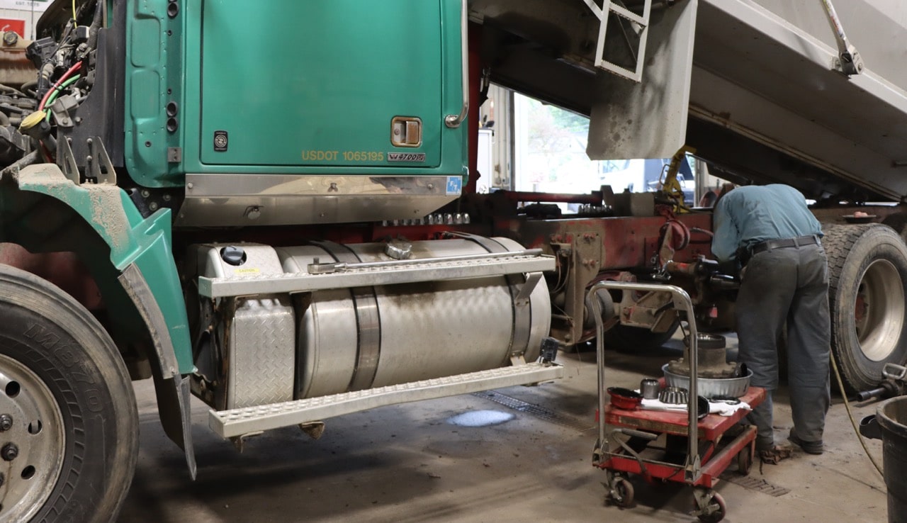 Performing preventive maintenance on construction equipment