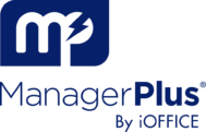 Manager Plus logo in navy