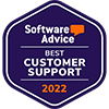 Software Advice Best Customer Support 2022 Award Badge