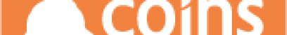 Coins logo in orange and white
