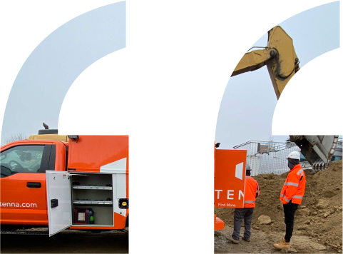 Tenna onboarding and implementation team on site with a client to install asset trackers