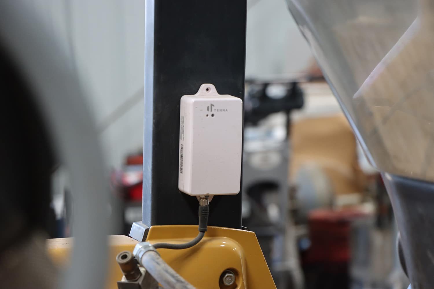 TennaMINI Plug-In Tracker on a mid-sized asset at Express Sewer & Drain